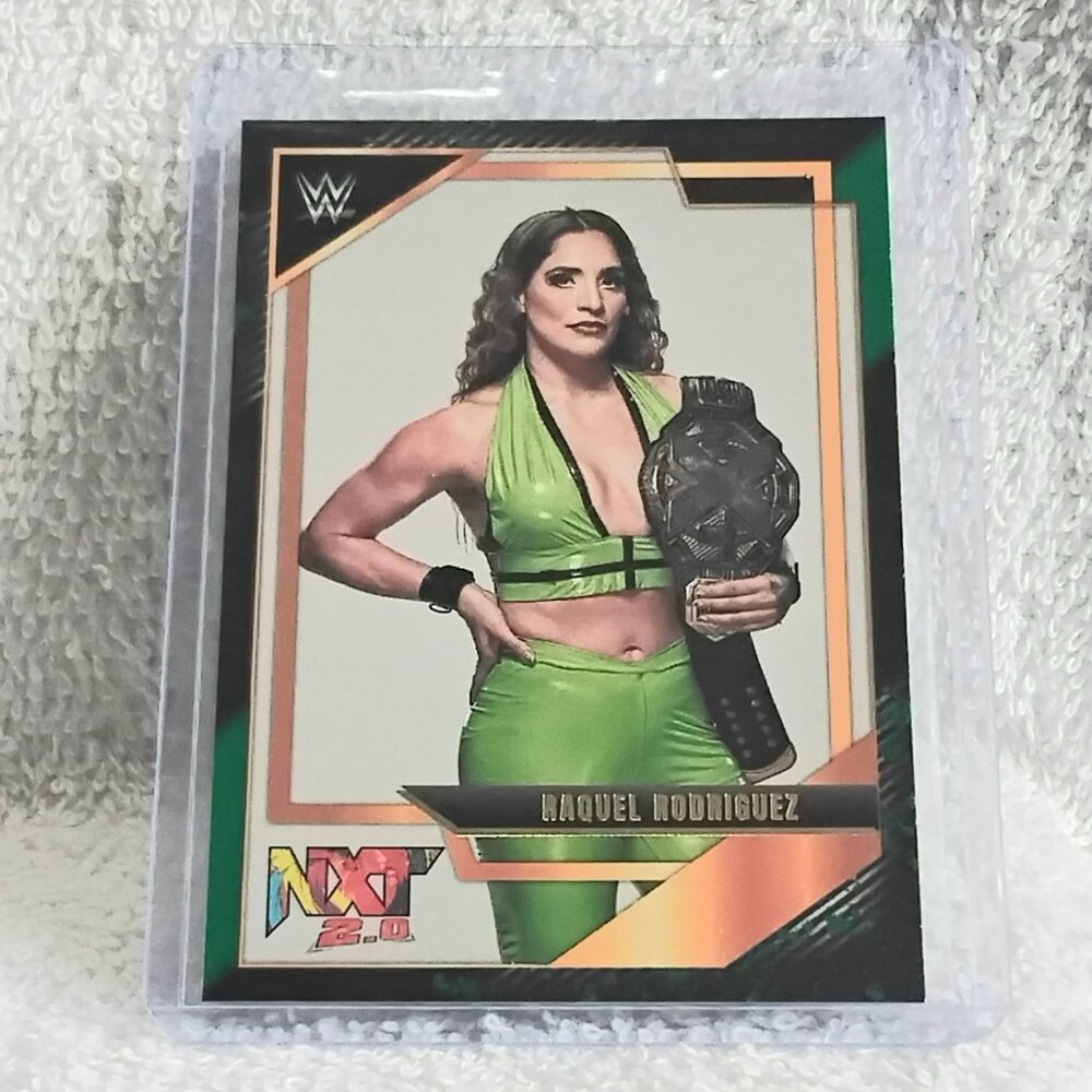 5/$20 Mint 2022 Panini Raquel Rodriguez Green NXT/WWE Card 2!!